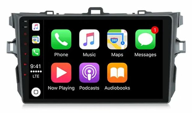 DAB+ autoradio navigatie voor Toyota Corolla 2007 &ndash; 2013 | Apple Carplay en Android | DSP sound | Qled 9-inch ARG-900DAB