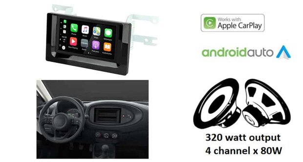 Toyota Aygo X 2021 &ndash; 2024 wireless Apple Carplay &amp; Android auto autoradio DAB+