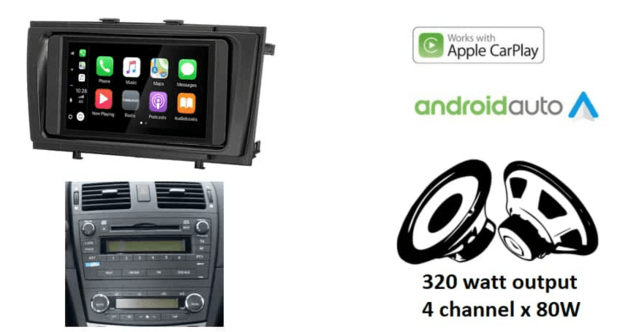 Wireless Apple Carplay &amp; Android auto autoradio voor TOYOTA Avensis (T270) 2009&ndash;2015 &ndash; navigatie 4x80W Audiovolt XPA-675BT