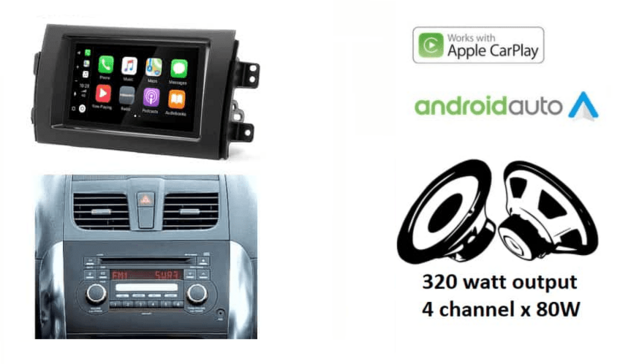 DAB+ Wireless Apple Carplay &amp; Android auto navigatie voor Suzuki SX4 / Fiat Sedici Audiovolt XPA-675DBT