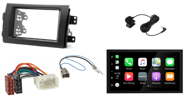 DAB+ Wireless Apple Carplay &amp; Android auto navigatie voor Suzuki SX4 / Fiat Sedici Audiovolt XPA-675DBT
