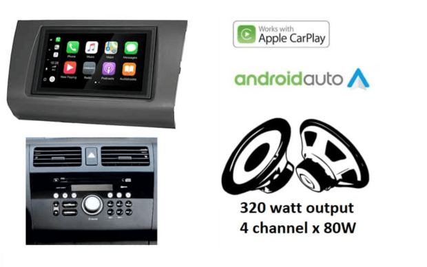 Suzuki Swift 2004-2010 wireless Apple Carplay &amp; Android auto autoradio &ndash; navigatie 4x80W Audiovolt XPA-675BT