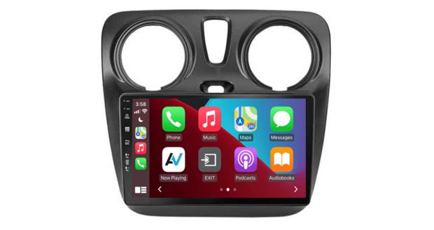 Navigatie voor Dacia Dokker 2012-2020 Apple Carplay en Android auto | QLED 9&rdquo; | 8-core 4+64GB | DSP sound | AV-D040Q