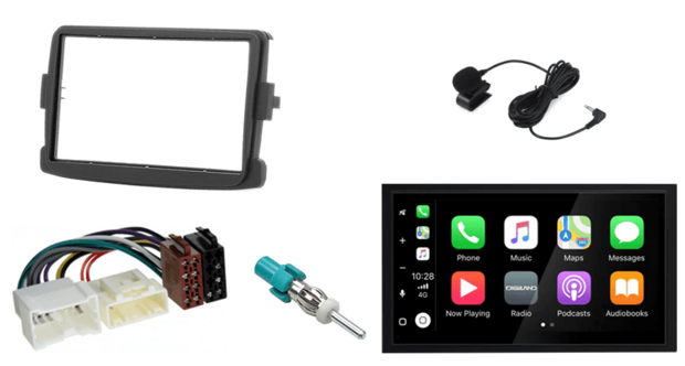 DAB+ Wireless Apple Carplay &amp; Android auto navigatie voor Fiat Talento | Dacia Logan, Duster | Opel Vivaro met originele navigatie XPA675-DBT