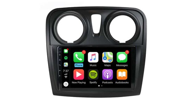 Dacia Dokker navigatie 2012-2020 | carplay en Android 12 | DDR4 octa core chip | 4+64GB | 9 inch