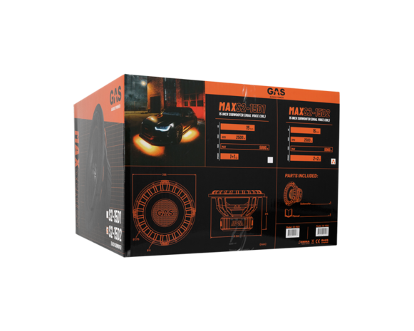 GAS MAX Level 2 Subwoofer 15&quot; 2x2 Ohm