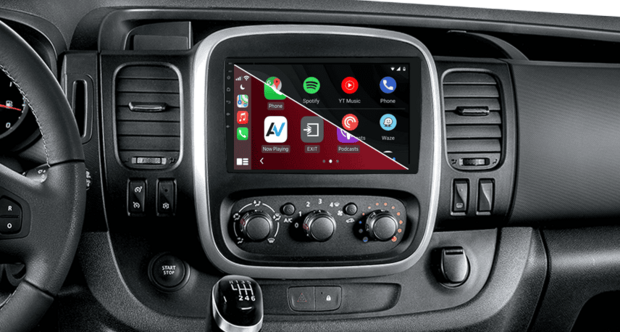 Opel Vivaro | Renault Trafic (OEM NAV) en diversen Apple Carplay en Android navigatie | DSP sound | Qled 9-inch AV-D040Q