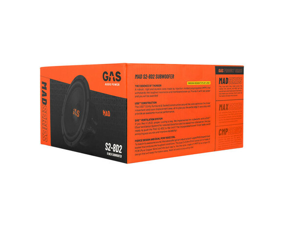 GAS MAD Level 2 Subwoofer 8&quot; 2x2 Ohm