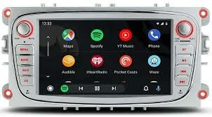 Navigatie voor Ford | DDR4 octa core chip 4GB ram| Carplay en Android 12 | DSP sound (zilver ovaal)