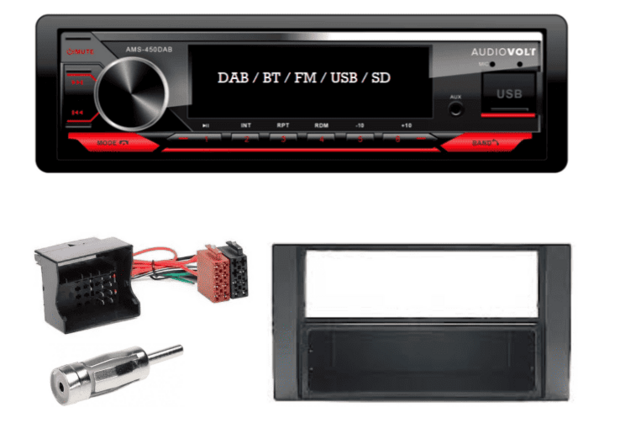 DAB / BT autoradio Ford Focus 2, C-max, S max, Fiesta | 4&times;50 watt | multicolor | Audiovolt AMS-450DAB