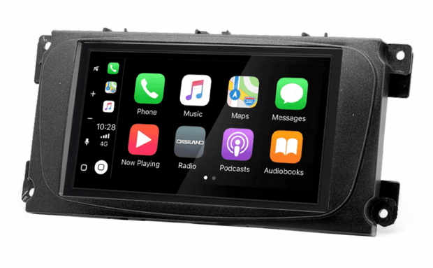 DAB+ Wireless Carplay &amp; Android auto autoradio navigatie voor diverse Ford modellen Audiovolt XPA-675BT (zwart ovaal)