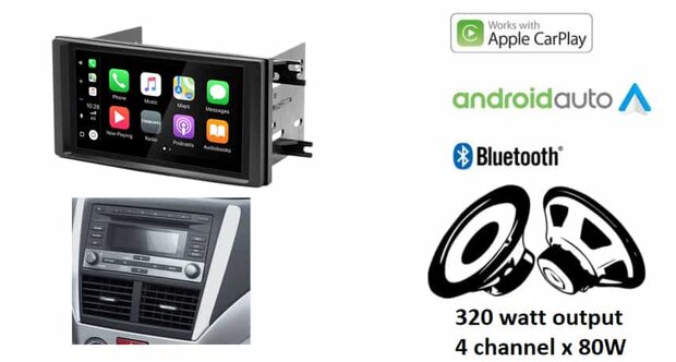 DAB+ Wireless Apple Carplay &amp; Android navigatie voor Subaru Forester 2008-2015 Audiovolt XPA-675DBT