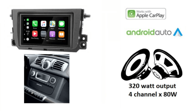 Wireless Apple Carplay &amp; Android auto navigatie voor Smart ForTwo 2010&ndash;2017 Audiovolt XPA-675BT