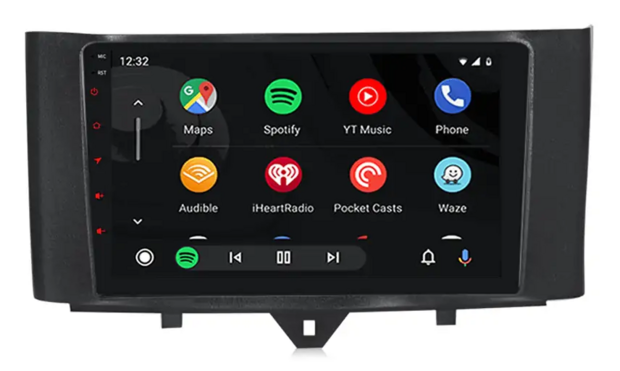 Smart fortwo 2011 &ndash; 2015 Carplay en Android navigatie 9&rdquo; | DAB+
