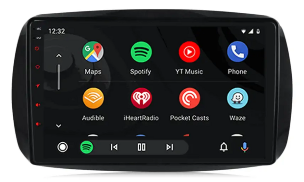 Smart fortwo 2016+ Carplay en Android navigatie 9&rdquo; | DAB+