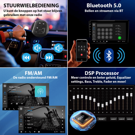 DAB+ autoradio navigatie voor Smart Fortwo 2011&ndash;2015 | Apple Carplay en Android | DSP sound | Qled 9-inch ARG-900DAB