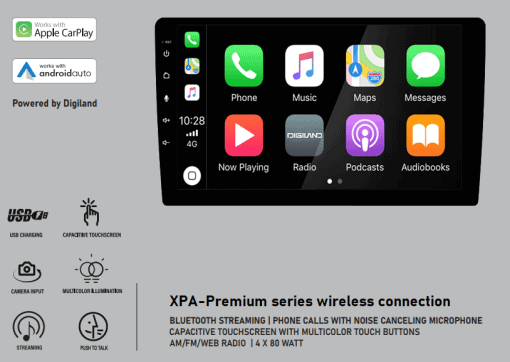 10 inch Wireless Apple Carplay en Android auto navigatie geschikt voor Skoda Octavia 2013-2018 Audiovolt XPA-1000BT