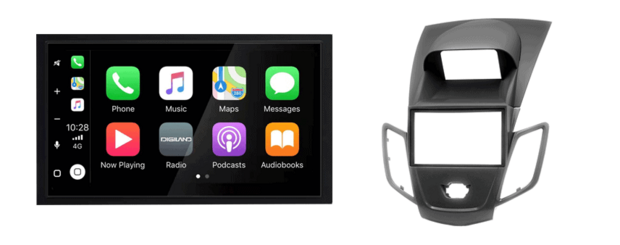 DAB+ voor FORD Fiesta 2008-2017 (zwart met display) wireless Apple Carplay &amp; Android auto navigatie &ndash; Audiovolt XPA-675DBT