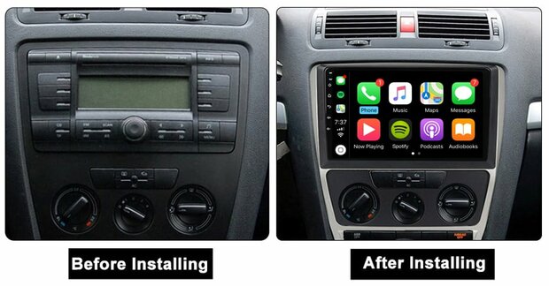 Navigatie geschikt voor Skoda Octavia 2008-2013 Carplay en Android 9&rdquo; | DAB+