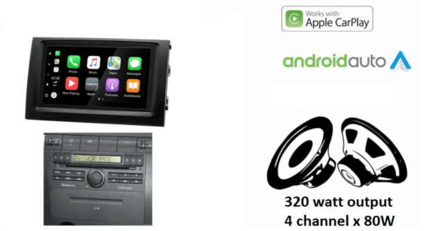 Wireless Apple Carplay &amp; Android auto navigatie geschikt voor SKODA Fabia 2003-2006 Audiovolt XPA-675BT