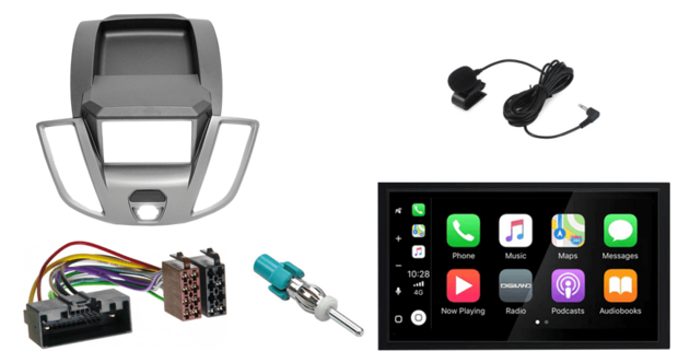 DAB+ Wireless Apple Carplay &amp; Android auto navigatie geschikt voor Ford Transit 2014+Audiovolt XPA-675DBT