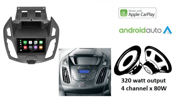 DAB+ Wireless Apple Carplay &amp; Android auto navigatie voor Ford Transit Connect | Tourneo Audiovolt XPA-675DBT