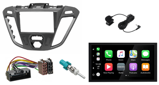 Wireless Apple Carplay &amp; Android auto navigatie geschikt voor Ford Transit Custom 2012+ Audiovolt XPA-675BT