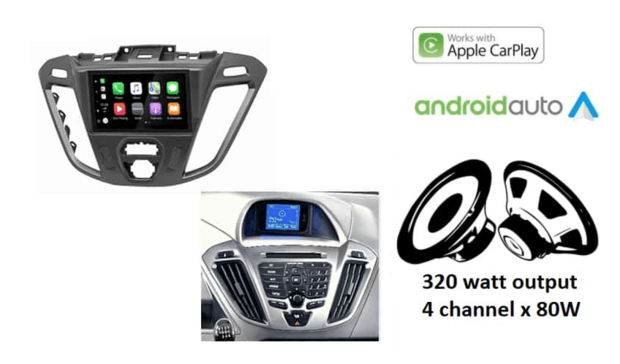 Wireless Apple Carplay &amp; Android auto navigatie geschikt voor Ford Transit Custom 2012+ Audiovolt XPA-675BT