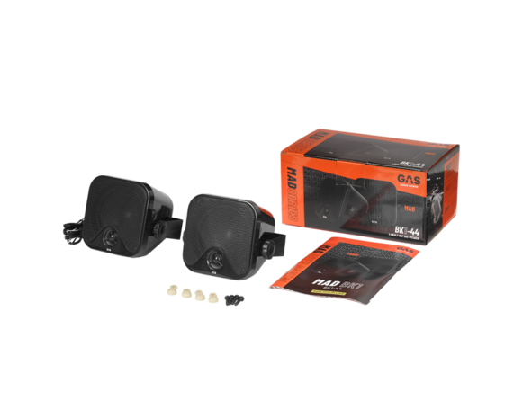 GAS MAD BK1-44 2-way box speaker - black, opbouwspeaker 10cm