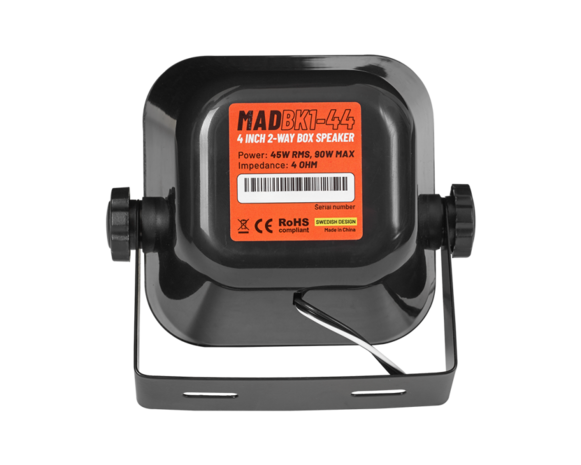 GAS MAD BK1-44 2-way box speaker - black, opbouwspeaker 10cm