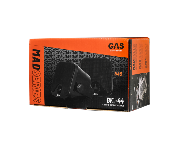 GAS MAD BK1-44 2-way box speaker - black, opbouwspeaker 10cm