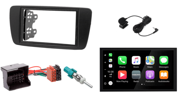 DAB+ Wireless Apple Carplay &amp; Android auto voor Seat Ibiza 2008 &ndash; 2015 &ndash; navigatie 4x80W Audiovolt XPA-675DBT