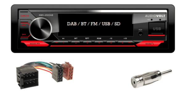 DAB / BT autoradio Seat IBiza, Cordoba, Alhambra 2002 &ndash; 2008 | 4&times;50 watt | multicolor | Audiovolt AMS-450DAB