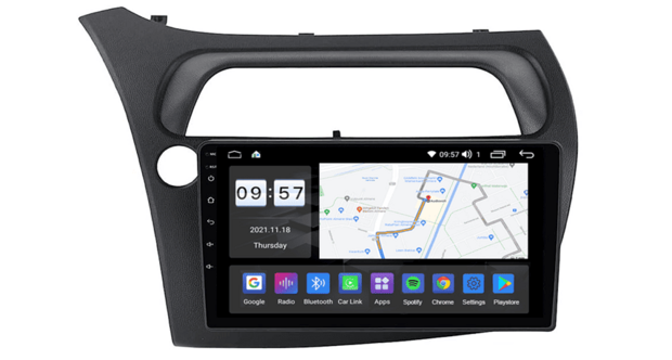 9-inch octa core navigatie voor Honda Civic (hatchback) 2006-2011 draadloos Car link en Android 12 autoradio