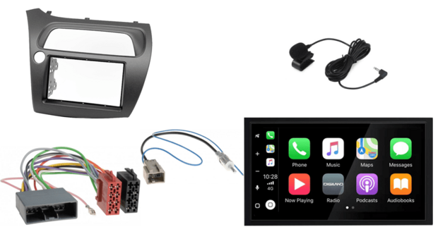 DAB+ Wireless Apple Carplay &amp; Android auto navigatie voor Honda Civic Hatchback 2006-2011 Audiovolt XPA-675DBT