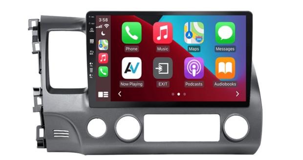Honda Civic 2006-2011 Apple Carplay en Android navigatie | 8-core 4+64GB | DSP sound | Qled 10-inch AV-D040Q