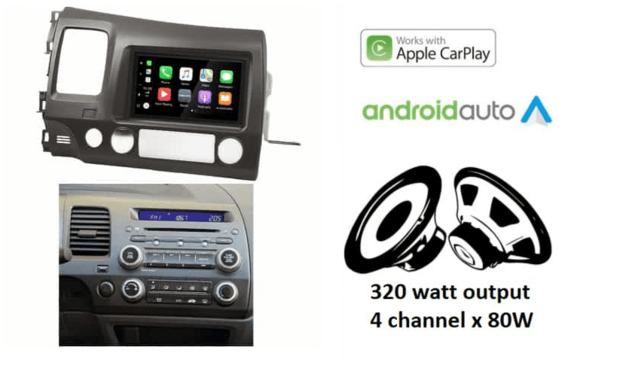 Wireless Apple Carplay &amp; Android auto navigatie geschikt voor Honda Civic Sedan 2007-2011Audiovolt XPA-675BT