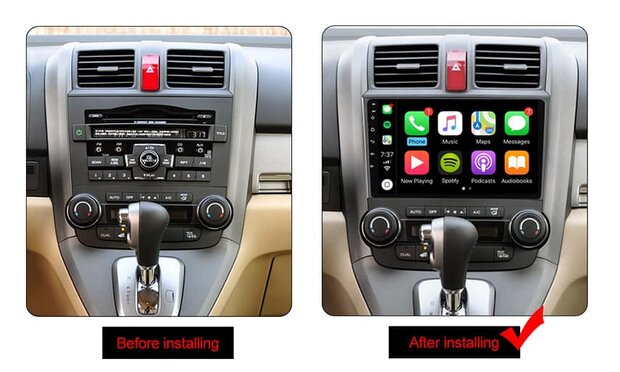 Honda CR-V 2007-2012 octa core wireless carplay en Android navigatie autoradio 9&rdquo; | DAB+
