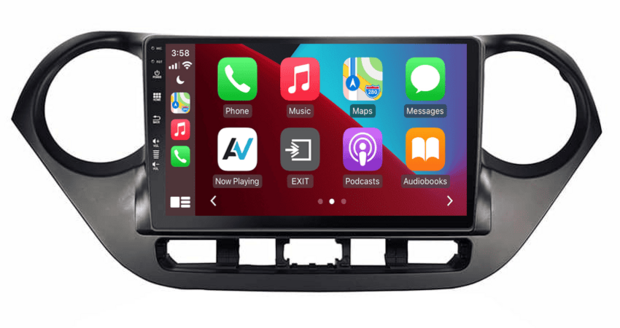 Hyundai I10 2014-2019 Apple Carplay en Android auto navigatie | DSP sound | octa core | Qled 9-inch AV-D040Q