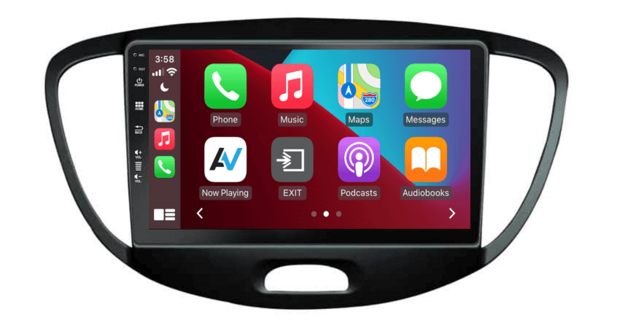 Hyundai I10 2008-2013 Apple Carplay en Android auto navigatie | 8-core 4+64GB | DSP sound | Qled 9-inch AV-D040Q
