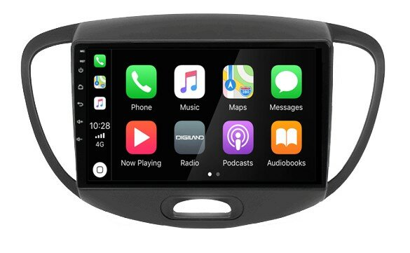 Navigatie voor Hyundai i-10 bj 2008-2013 | DDR4 octa core chip 4+64GB | Carplay en Android 12 | 9-inch