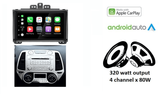DAB+ Wireless Apple Carplay &amp; Android auto navigatie voor HYUNDAI i-20 2009-2012 Audiovolt XPA-675DBT