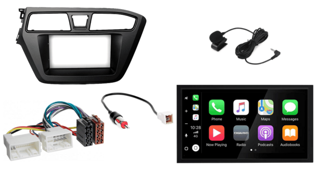 DAB+ Wireless Apple Carplay &amp; Android auto navigatie voor HYUNDAI I-20 2014-2020 Audiovolt XPA-675DBT