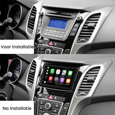 Wireless Apple Carplay &amp; Android auto navigatie geschikt voor HYUNDAI i-30 2012-2016 Audiovolt XPA-675BT