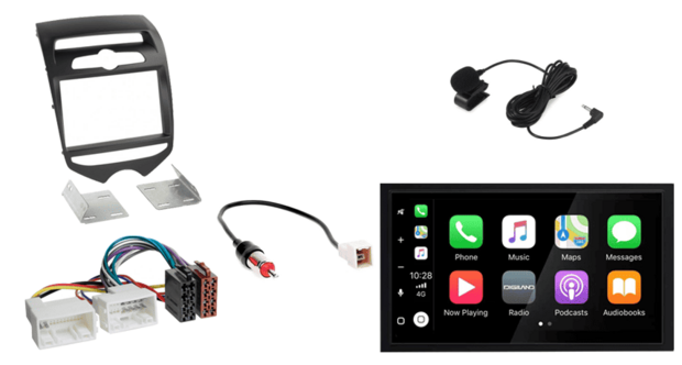DAB+ Wireless Apple Carplay &amp; Android auto navigatie voor HYUNDAI IX20 (manuele airco) 2010-2014 Audiovolt XPA-675DBT