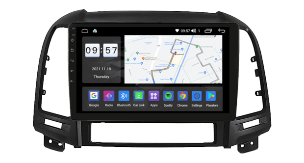 DAB+ Wireless Apple Carplay &amp; Android auto navigatie voor Hyundai Santa Fe 2006-2012 4x80W Audiovolt XPA-675DBT