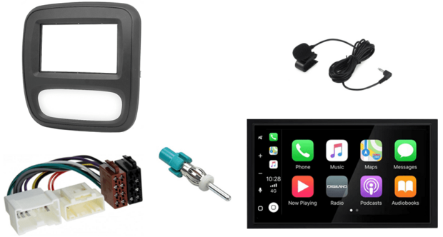DAB+ Wireless Apple Carplay &amp; Android auto Voor Renault Trafic Opel Vivaro Fiat Talento 2014+ navigatie Audiovolt XPA-675DBT