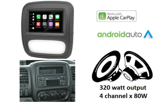 DAB+ Wireless Apple Carplay &amp; Android auto Voor Renault Trafic Opel Vivaro Fiat Talento 2014+ navigatie Audiovolt XPA-675DBT