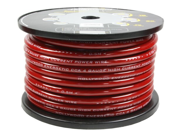 CCA PCR 4 - 30m Roll CCA Power Cable - 21,4mm&sup2; Red