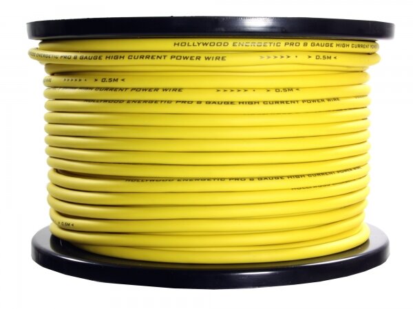 PRO PCYL 8 - 5m PRO Power Cable - 9,6mm&sup2; Yellow